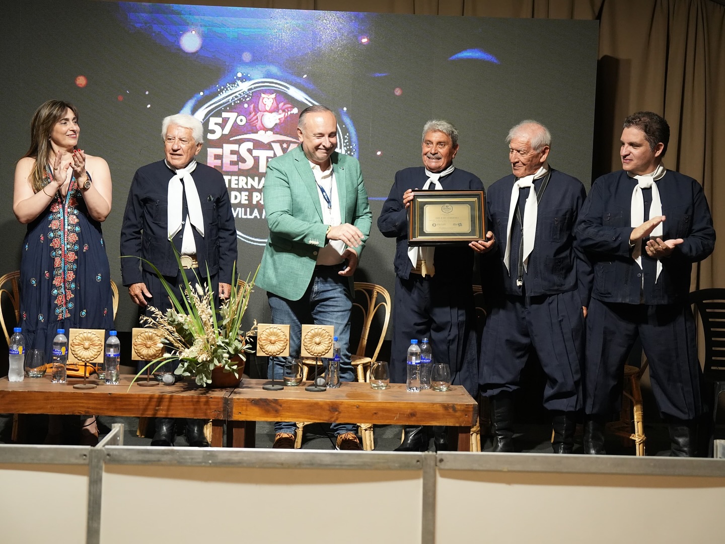 Los 4 de Córdoba brillaron en Villa María y fueron homenajeados por sus 56 años de trayectoria